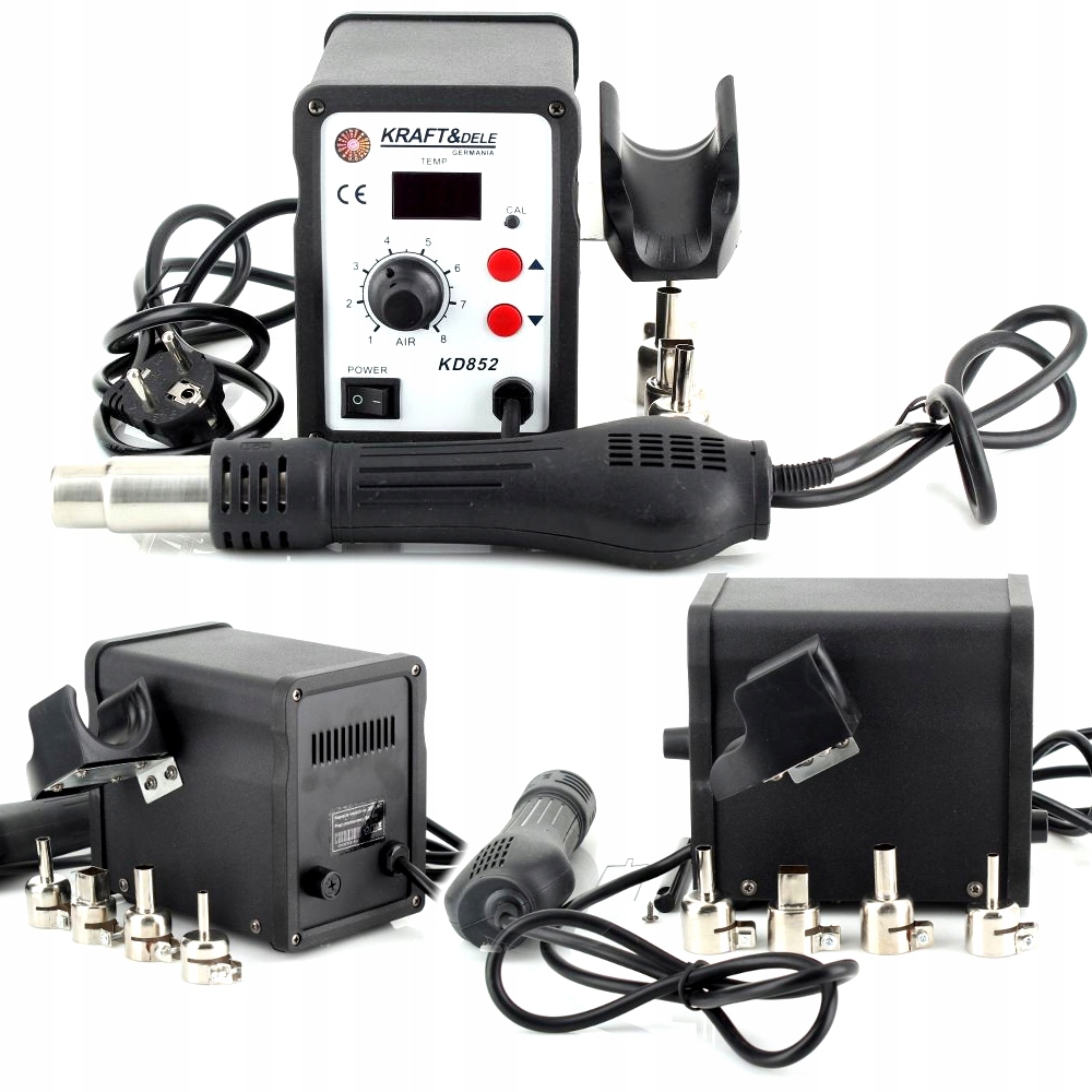 ПЛАСТИКОВЫЙ СВАРОЧНЫЙ АППАРАТ 2В1 858Д 4 СОПЛА СВАРОЧНЫЙ АППАРАТ