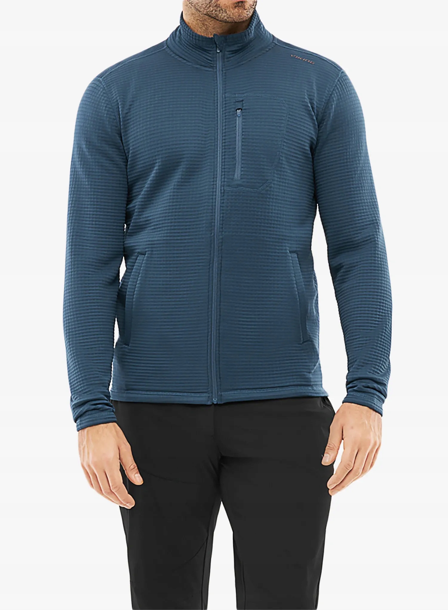 Mikina bez kapuce Viking Midlayer Admont na zip navy M
