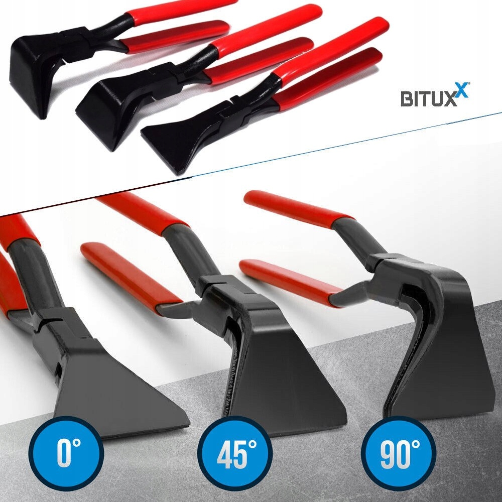 Sada pokrývačských kleští na řezání plechu 3ks 0, 45, 90 Bituxx