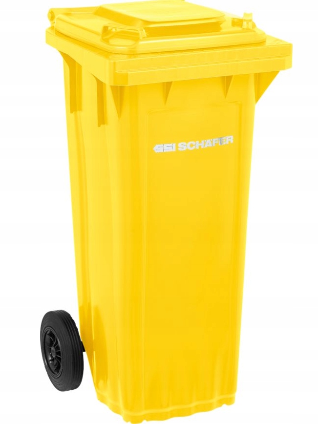 KOSZ NA ŚMIECI POJEMNIK 120L SSI Schaefer GERMANY - Żółty