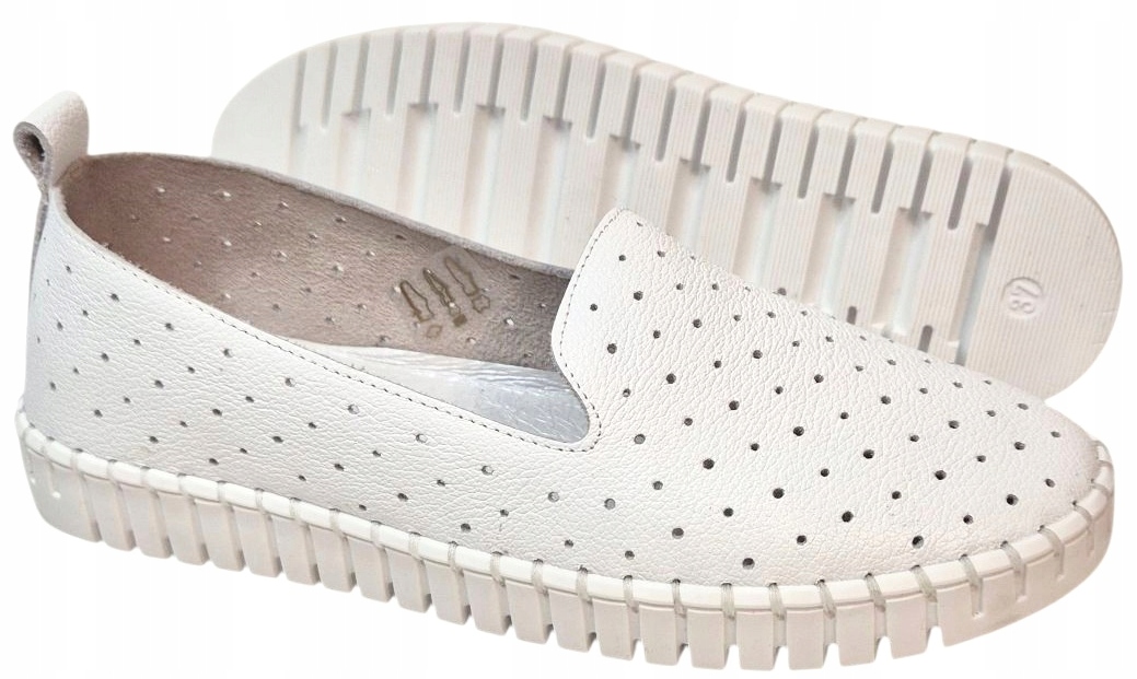 Verso 1624 Bílé espadrilky z přírodní kůže vel 40