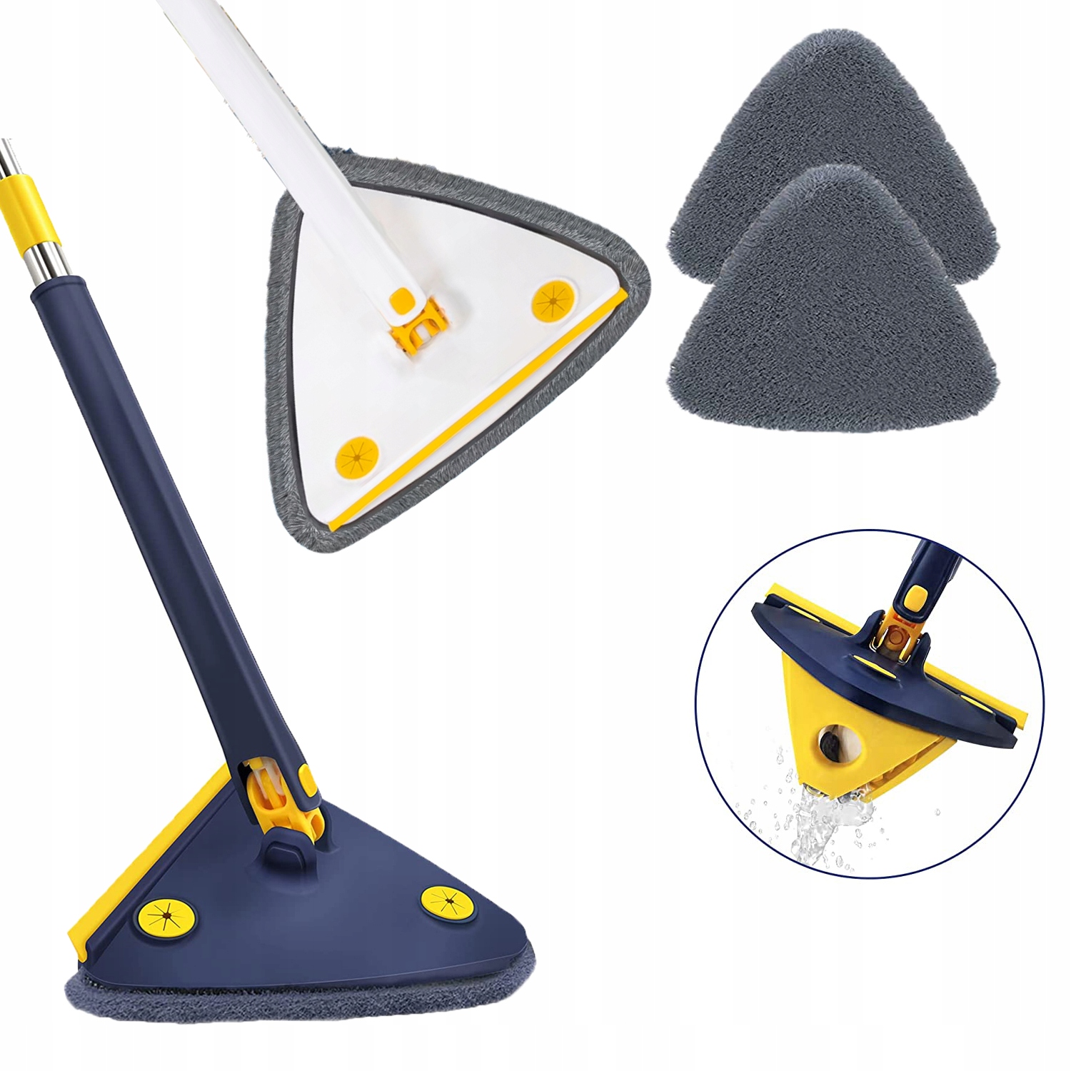 Levně Mop Obrotowy Trojkatny Do Czyszczenia Z 80-127CM