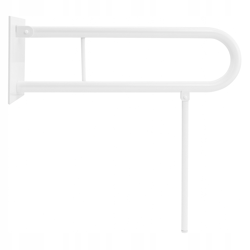 Uchwyt Łazienkowy Składany Poręcz Uchylna Z Nogą Dla Niepełnosprawnych 60cm