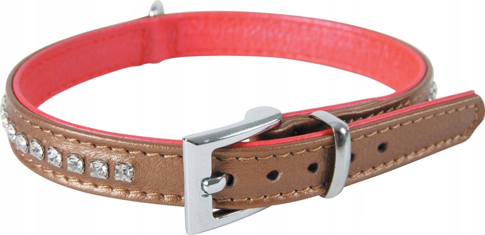 

*- Zolux Obroża skórzana z cyrkoniami Victoria 30