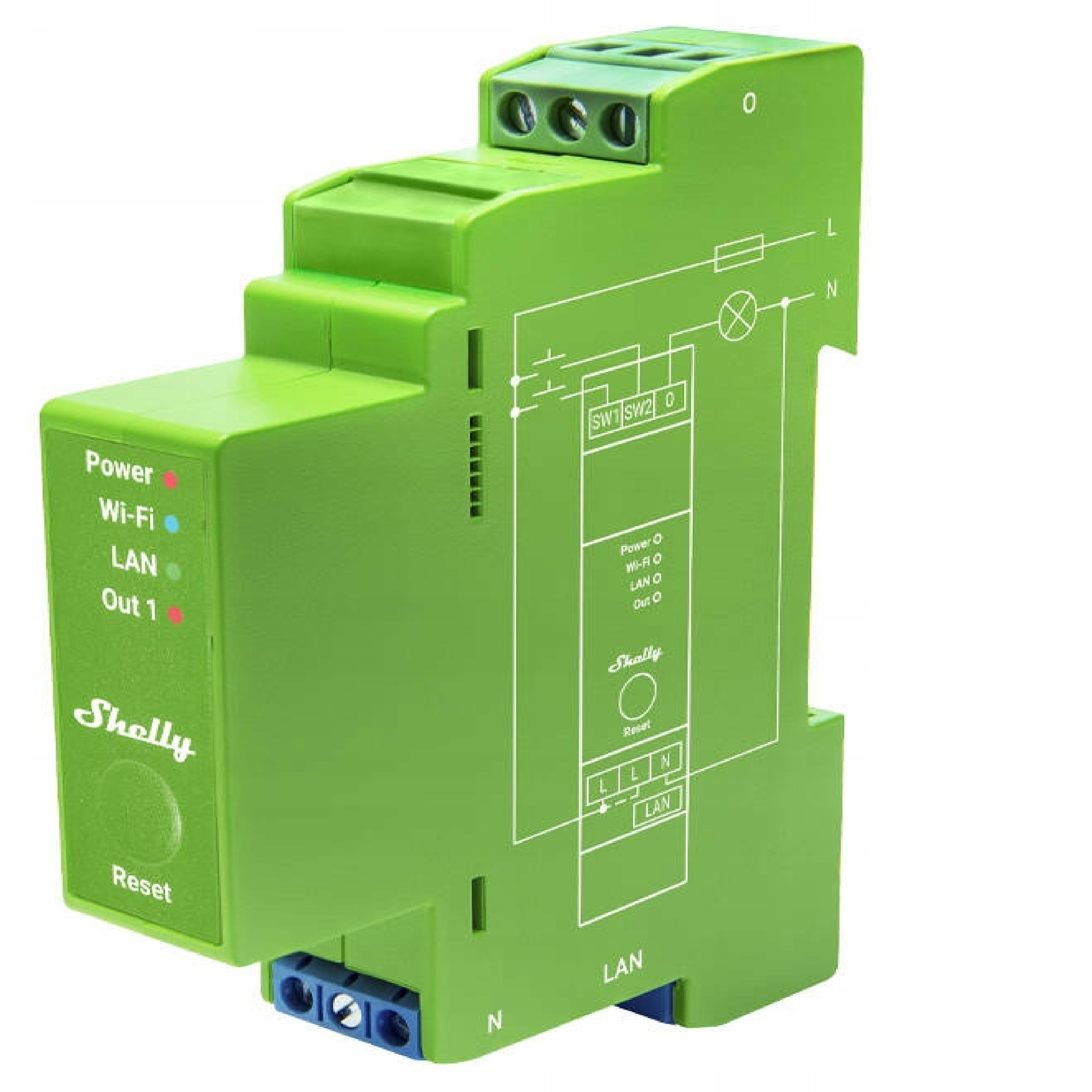 Stmievač Shelly Pro Dimmer 1PM WiFi Lan bluetooth na Din lištu