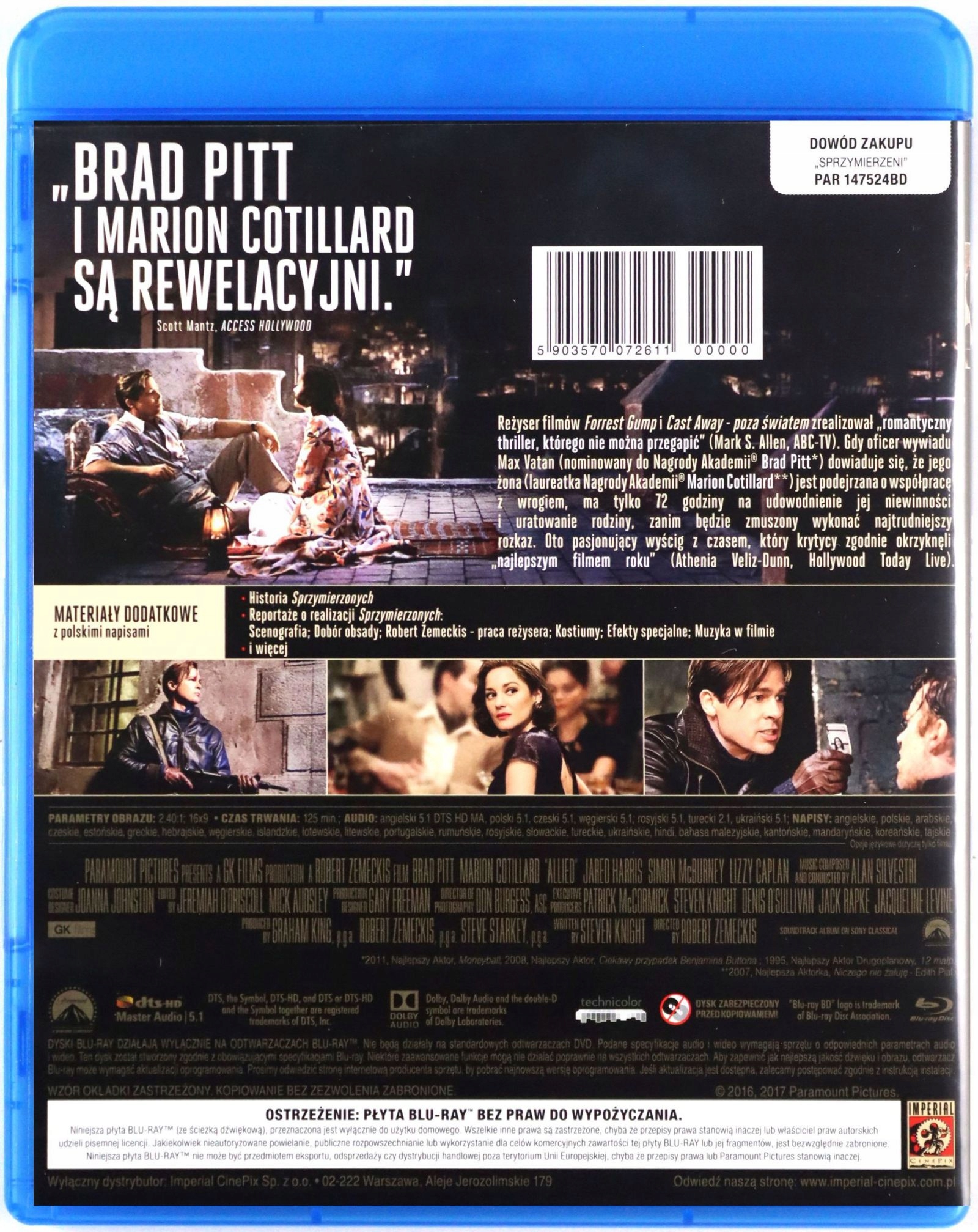 SPRZYMIERZENI (BLU-RAY) Stan opakowania oryginalne