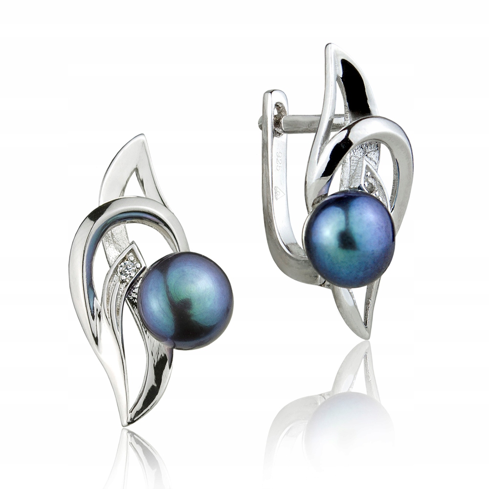 Stříbrné Náušnice S Perlami A Zirkonem