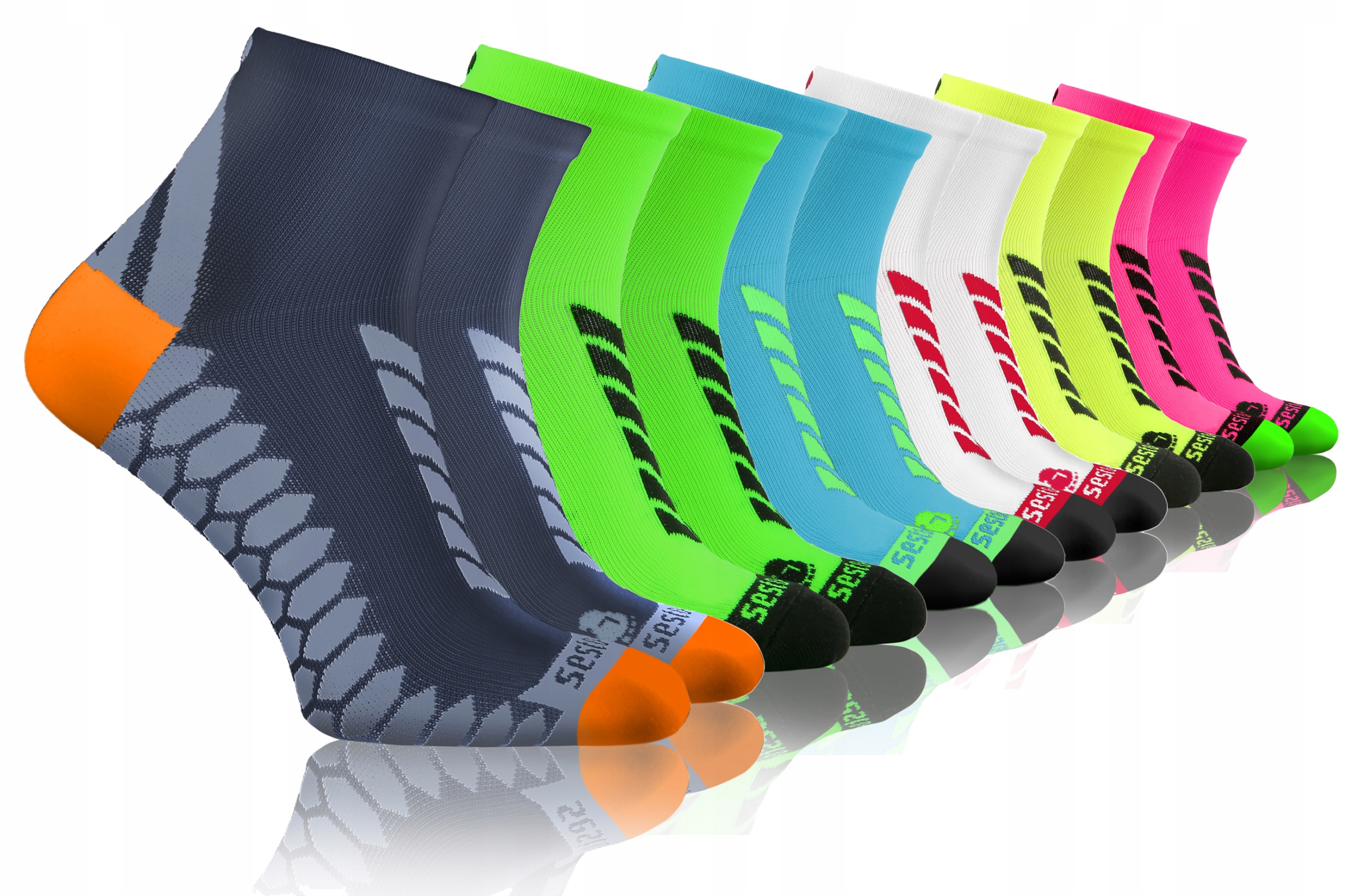 6 x oddychające Skarpety Sportowe do biegania