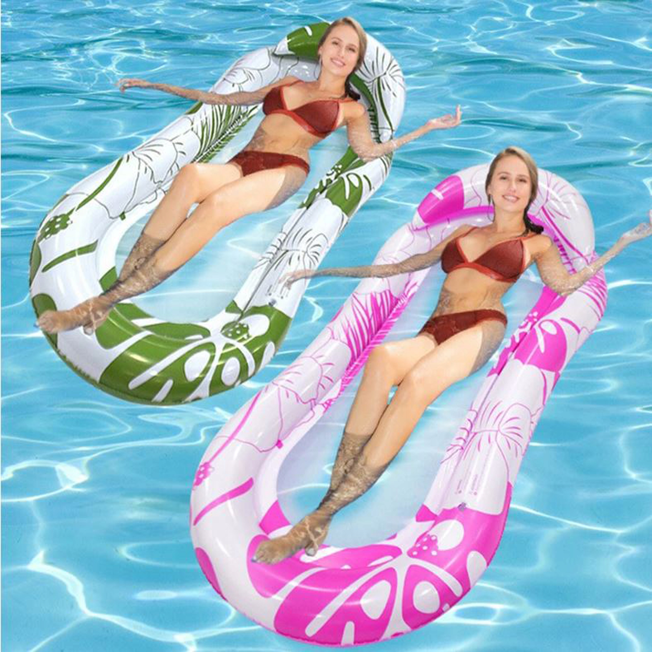 DMUCHANY MATERAC DO PŁYWANIA LEŻAK BASEN SIATKA PLAŻA RELAKS Model MATERAC LEŻAK