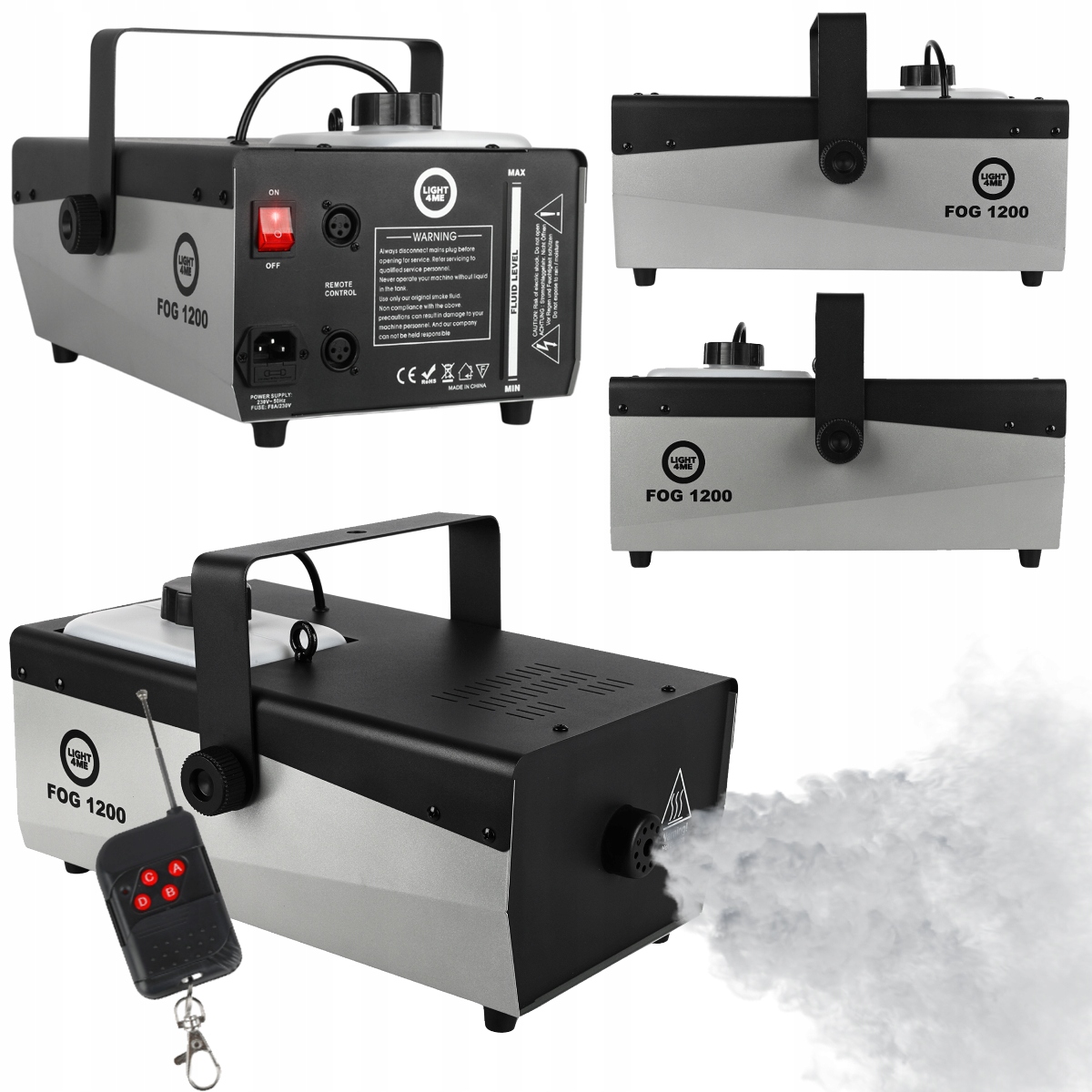 Wytwornica Dymu Mgły Pilot Moc 1200W Sterowanie Przewodowe I Bezprzewodowe