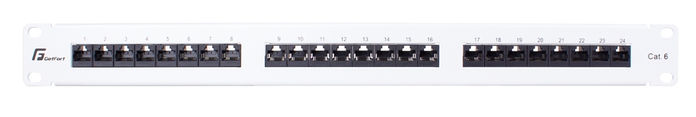 

Patch Panel Utp CAT.6 24 Porty Getfort Szary