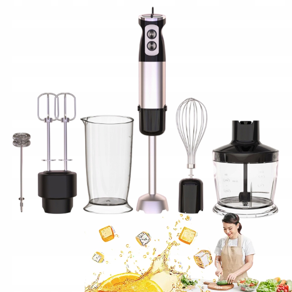 Ruční Mixér 600W 12 Nastavení Rychlosti Turbo Režim Silný Motor