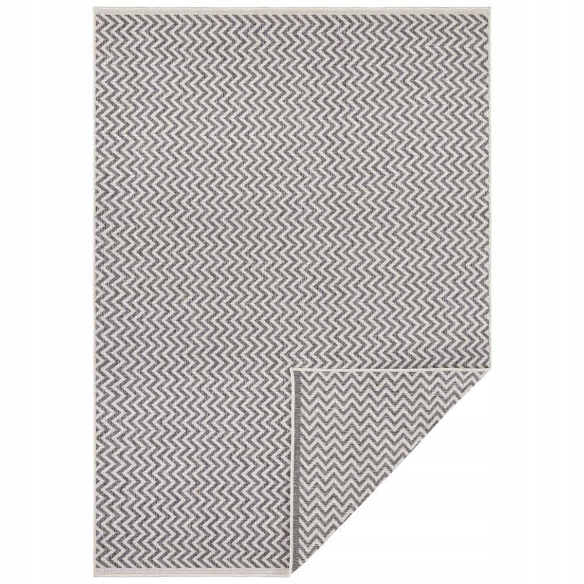 Šedý koberec na terasu, plochý, Ivy 80x150 cm