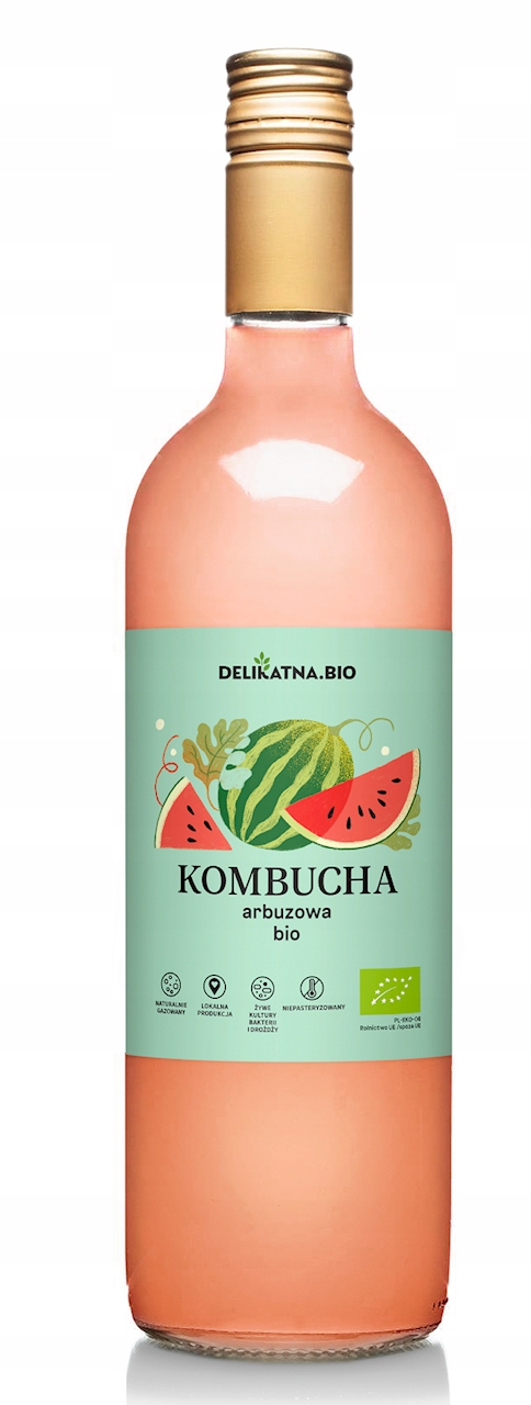 Kombucha Melounová Bio 750 ml Jemná (kyselina)