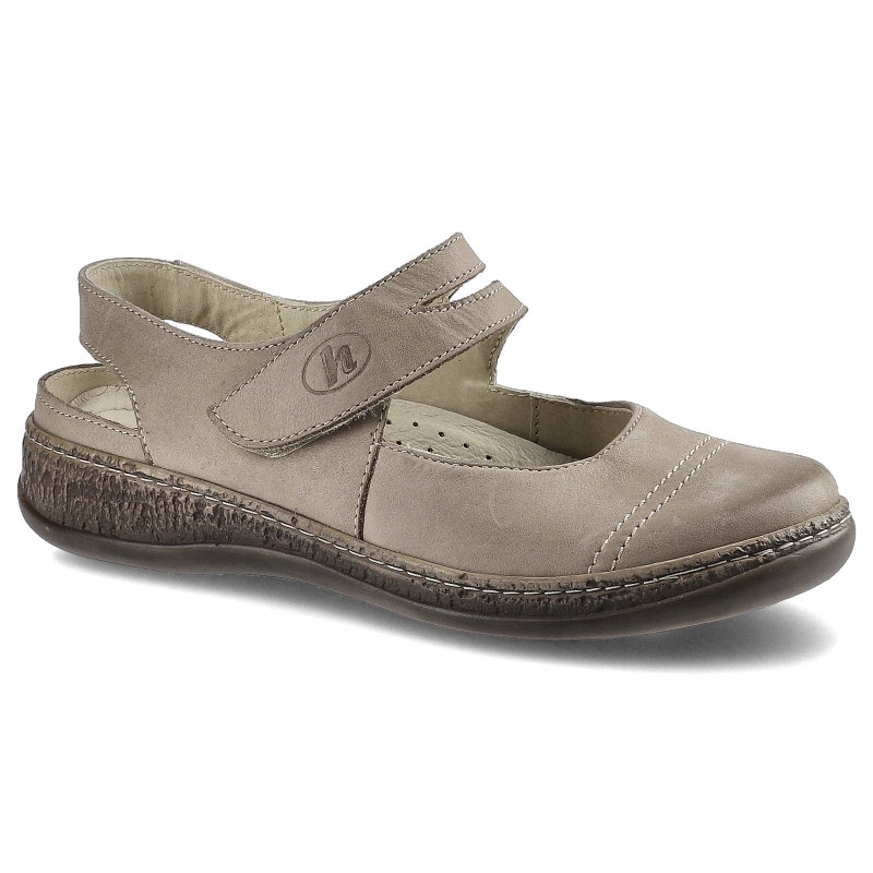 

Beżowe Sandały Helios Damskie Skórzane Buty