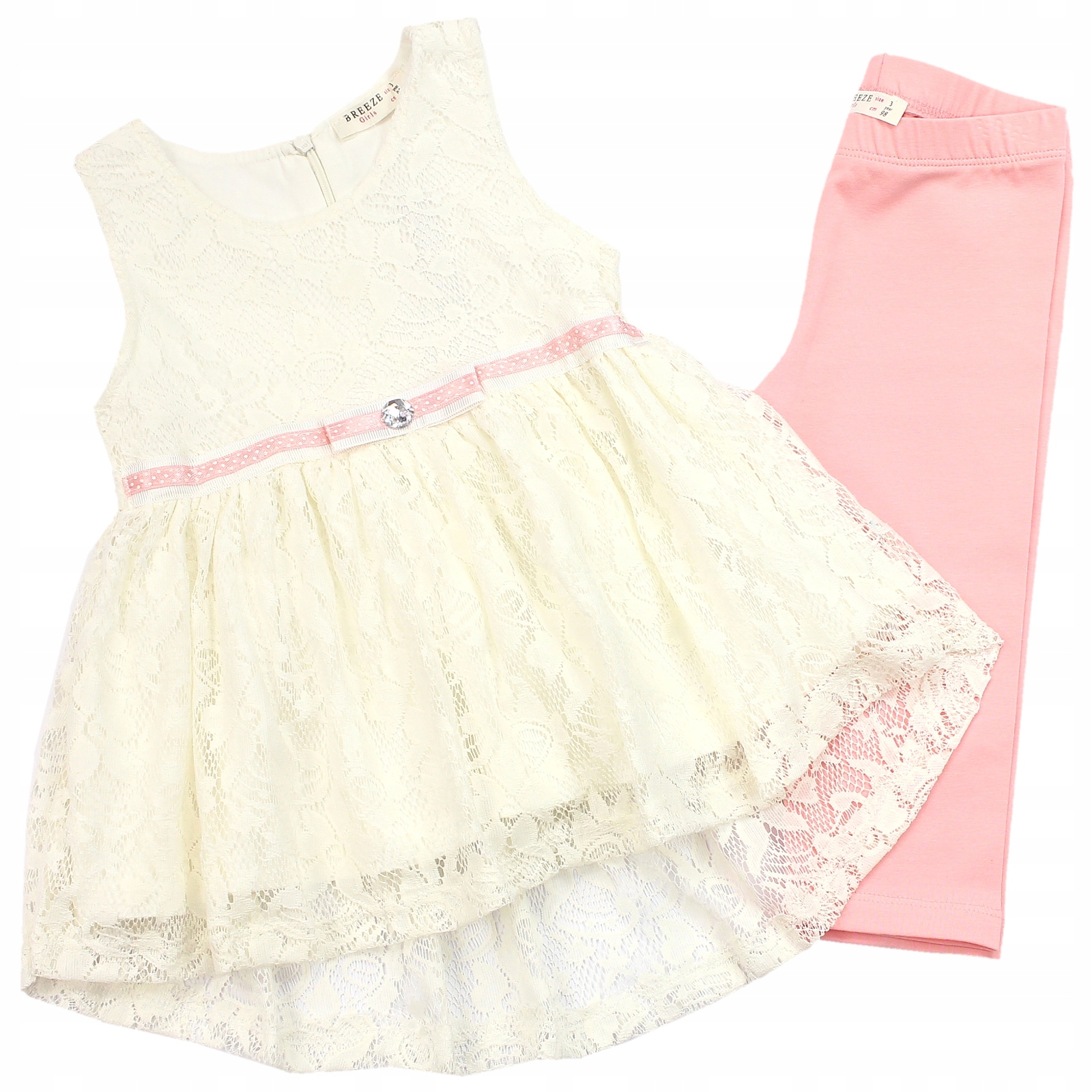 

Komplet Koronkowa Sukienka Getry Capri Ecru 80