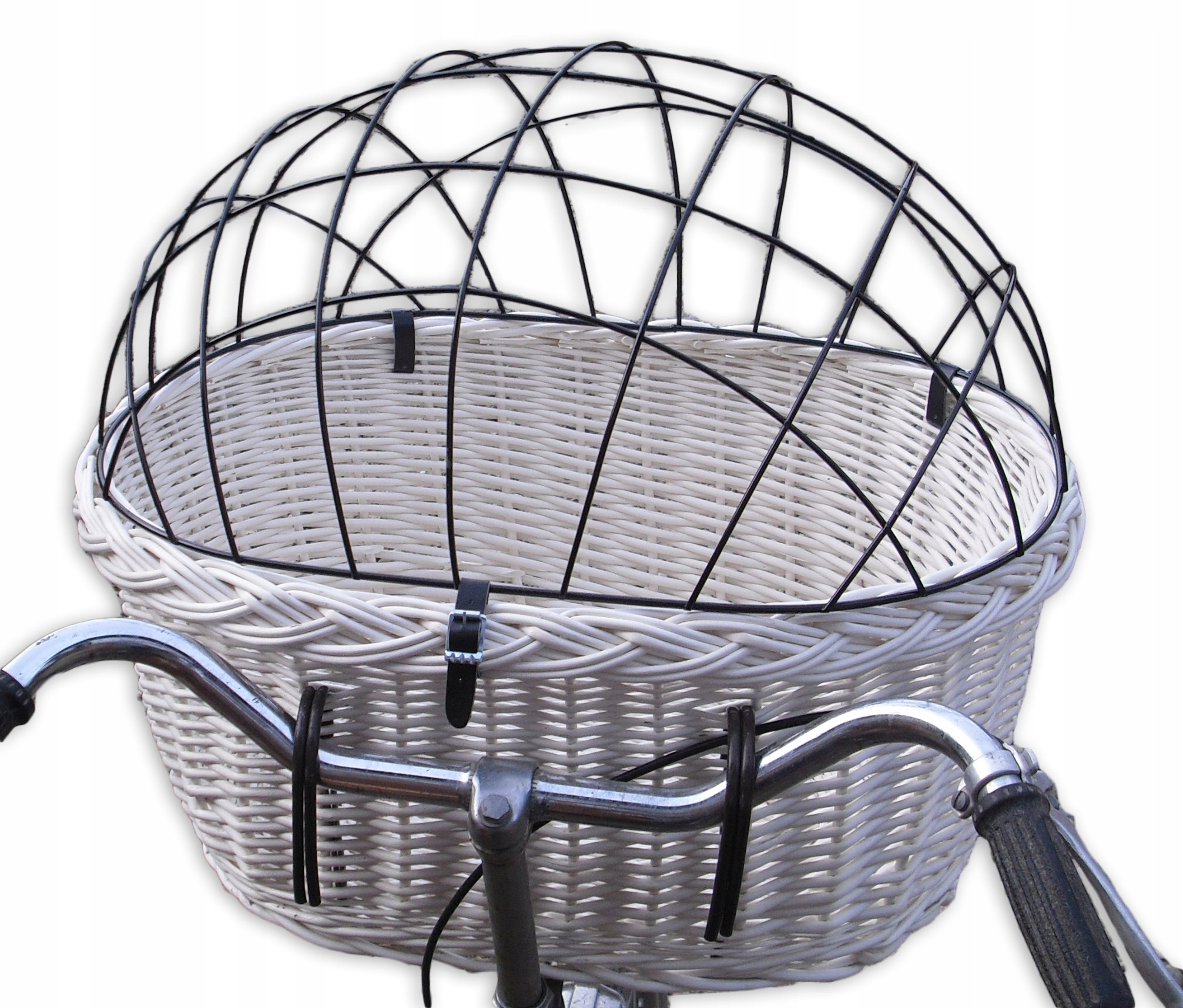 Duży koszyk wiklinowy na rower Transporter dla Psa do 15kg