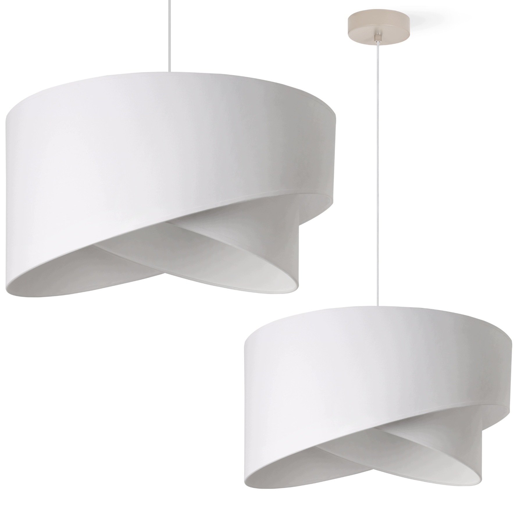 Závesná Stropná Lampa S Tienidlom, Skosená, Biela, Do Spálne, Obývačky