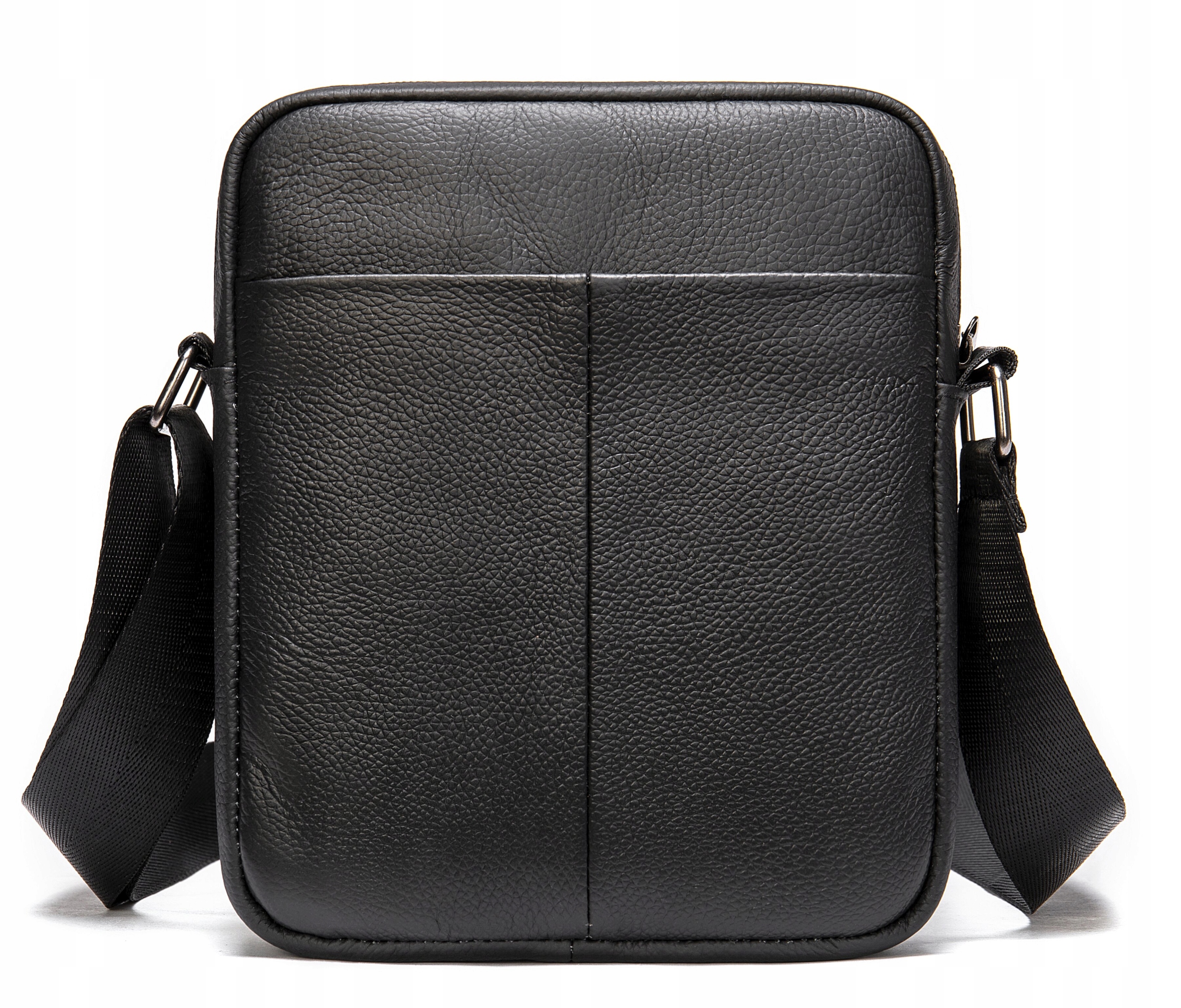 

Pionowa męska torba listonoszka czarna