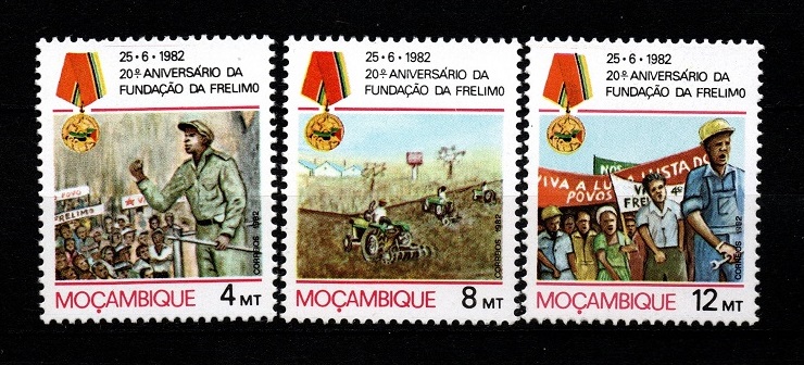 Mozambik / 904-906 ( 25. rocznica FRELIMO ) 1982 r. / czyste
