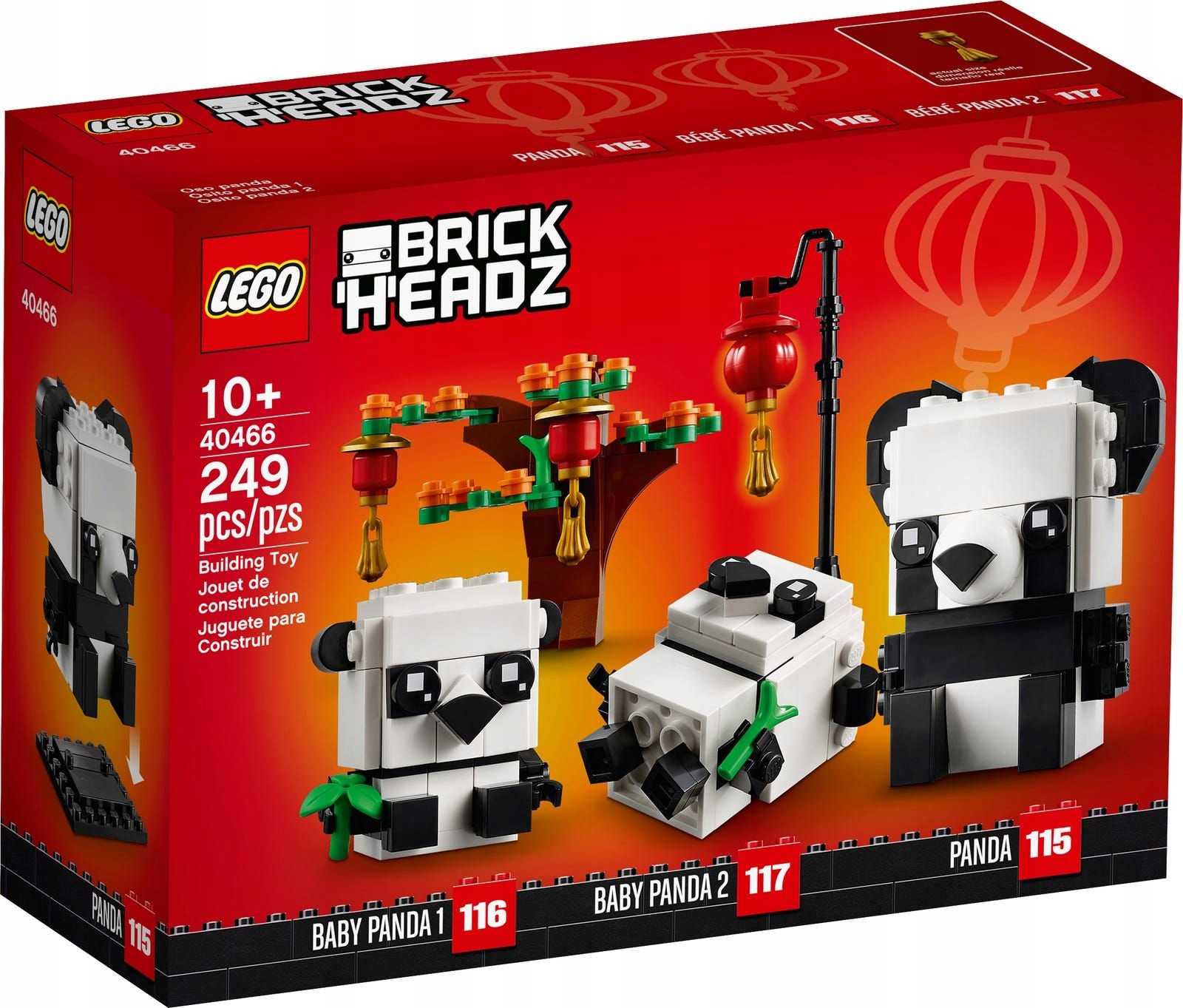 Lego 40466 BrickHeadz Pandy pro čínský Nový rok