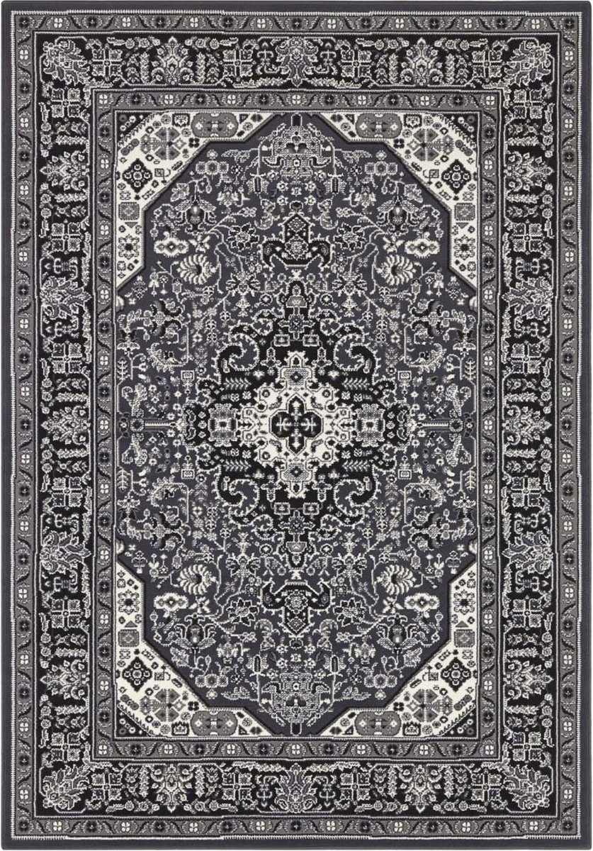 Klasický, tradičný šedo-krémový koberec do obývačky 160 x 230 cm