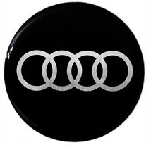 

Emblemat Logo Znaczek Srebrne-chrom 3D Audi 70 mm