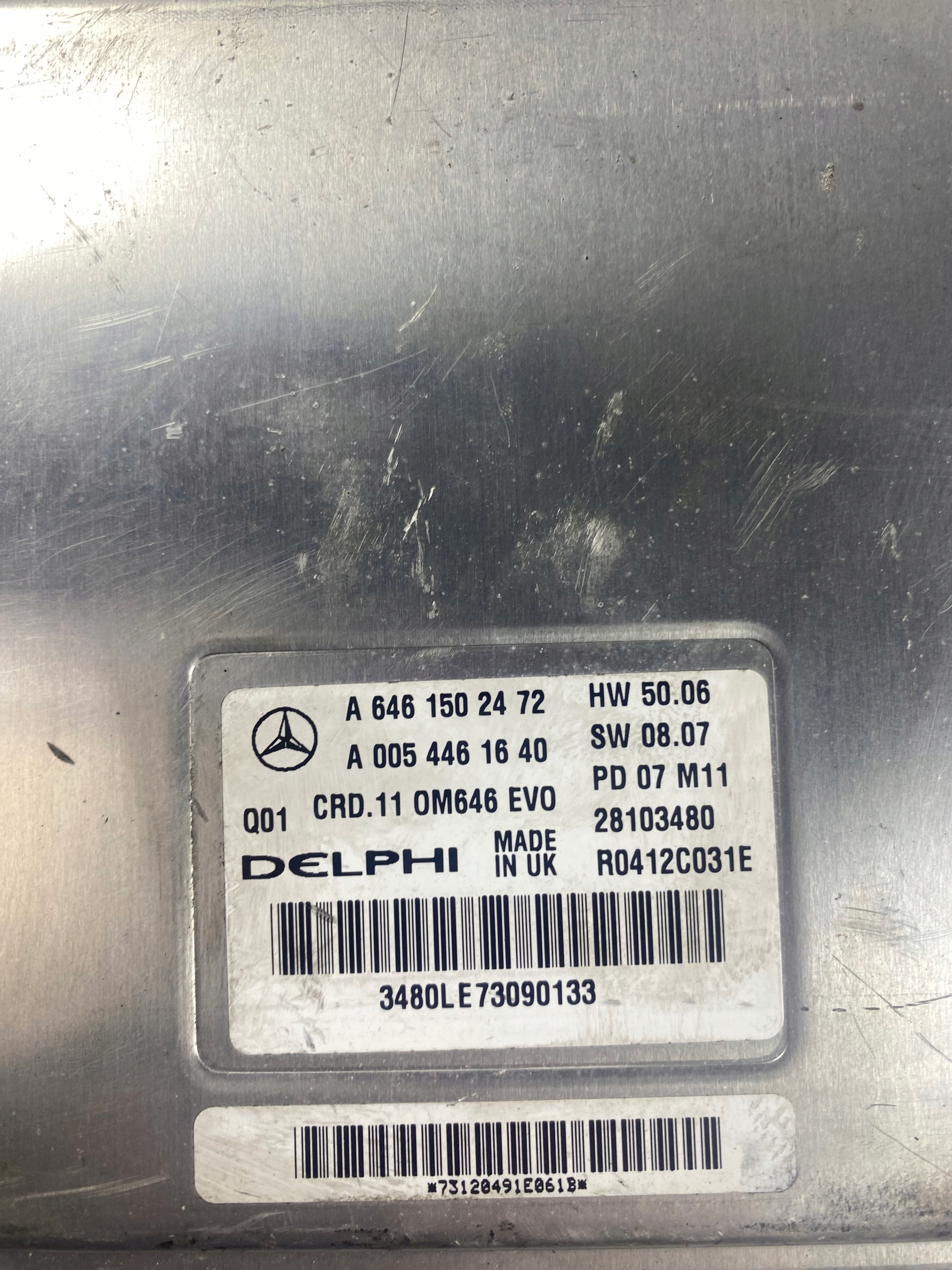 computer control unit MERCEDES W204 2.2 CDI A0054461640