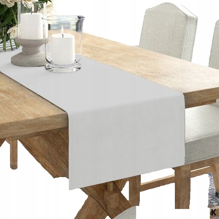 

Bieżnik Obrus Gładk Matowy 40x180 Srebrzysty Blask