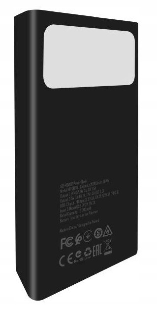 Powerbank 30000mAh PD 22,5W Typ C 2xUSB LATARKA Kod producenta BP-30PD