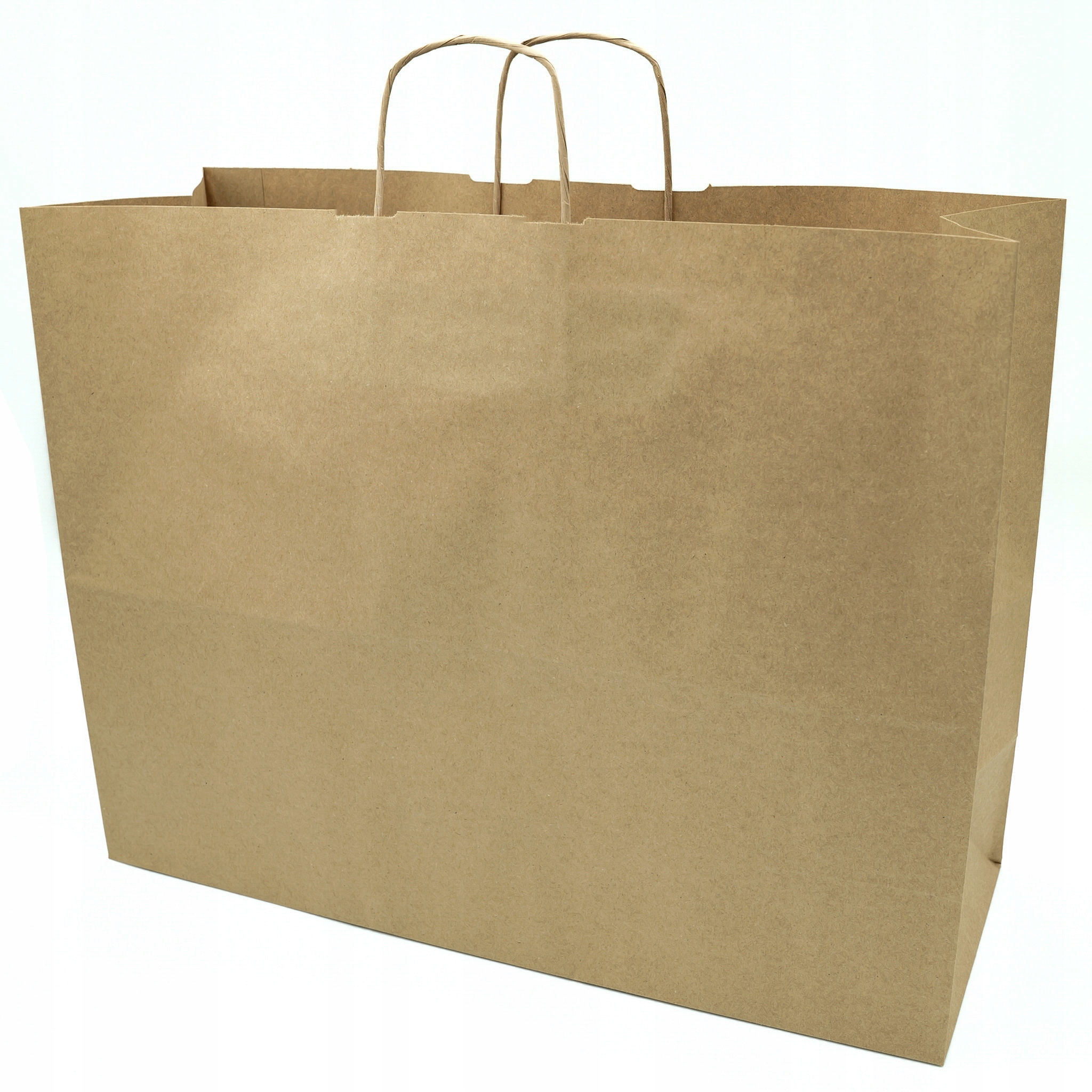 Torby, Torba papierowa eko brązowa 500x180x390 Duża Na Odzież 100 szt.