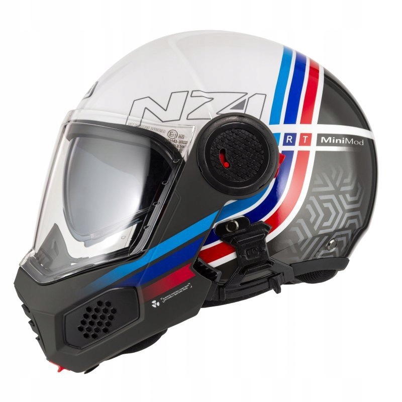 Motocyklová Prilba Nzi Minimod Duo Watson Whiteblack Power S