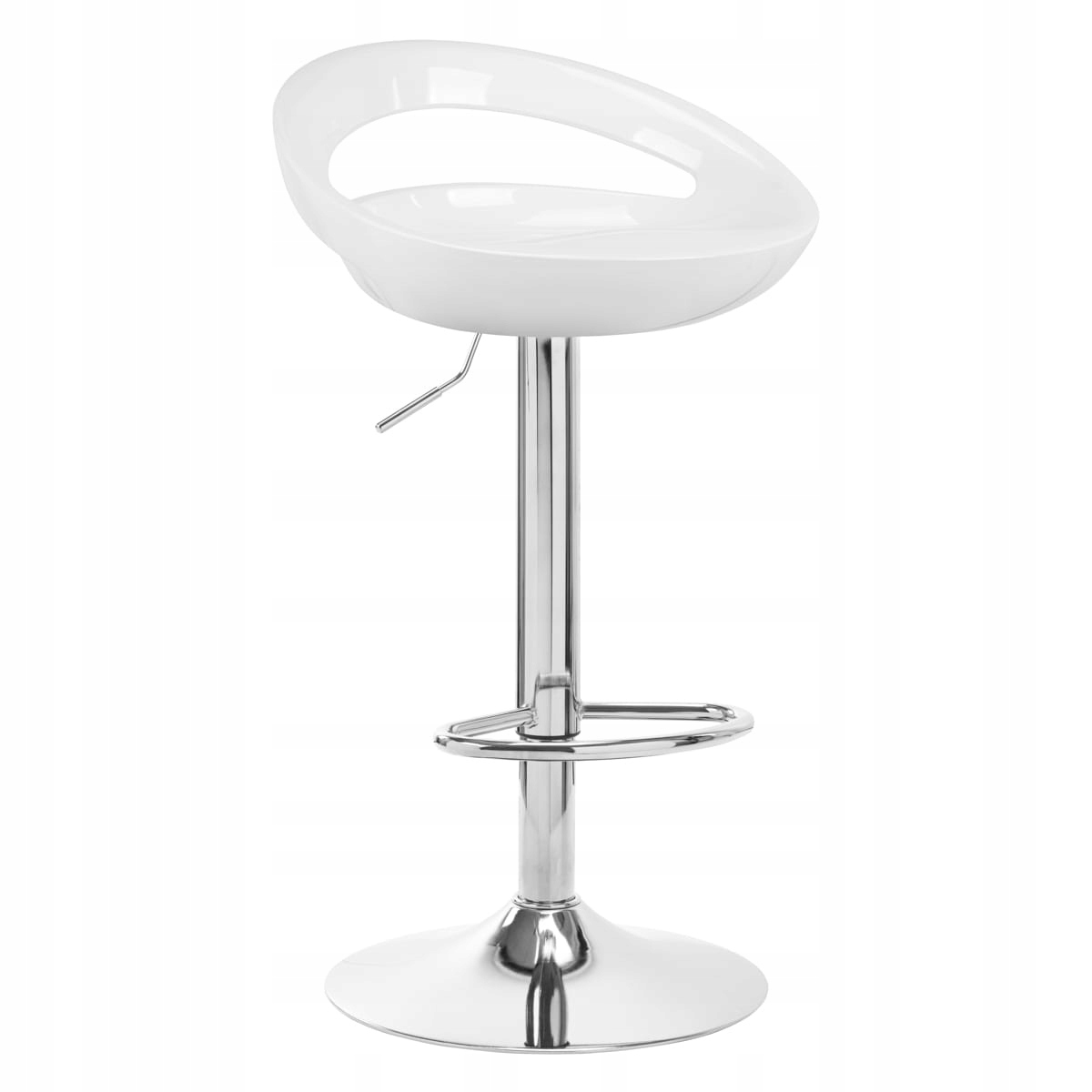 Barová Židle Otočná, Nastavitelná, Bílá