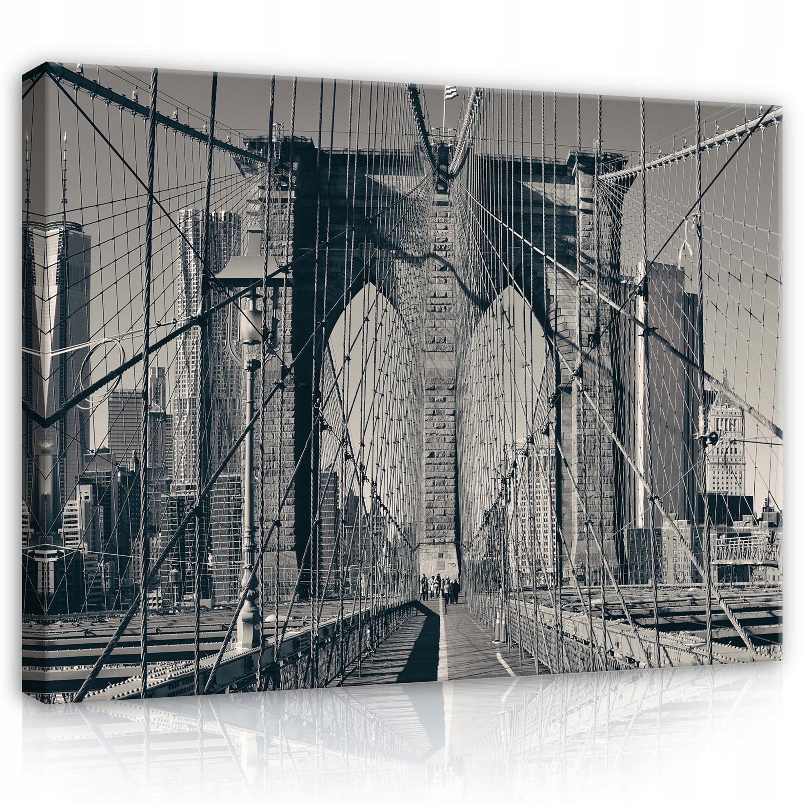 Obraz 80x60 Brooklynský most New York architektura krajina města ocel