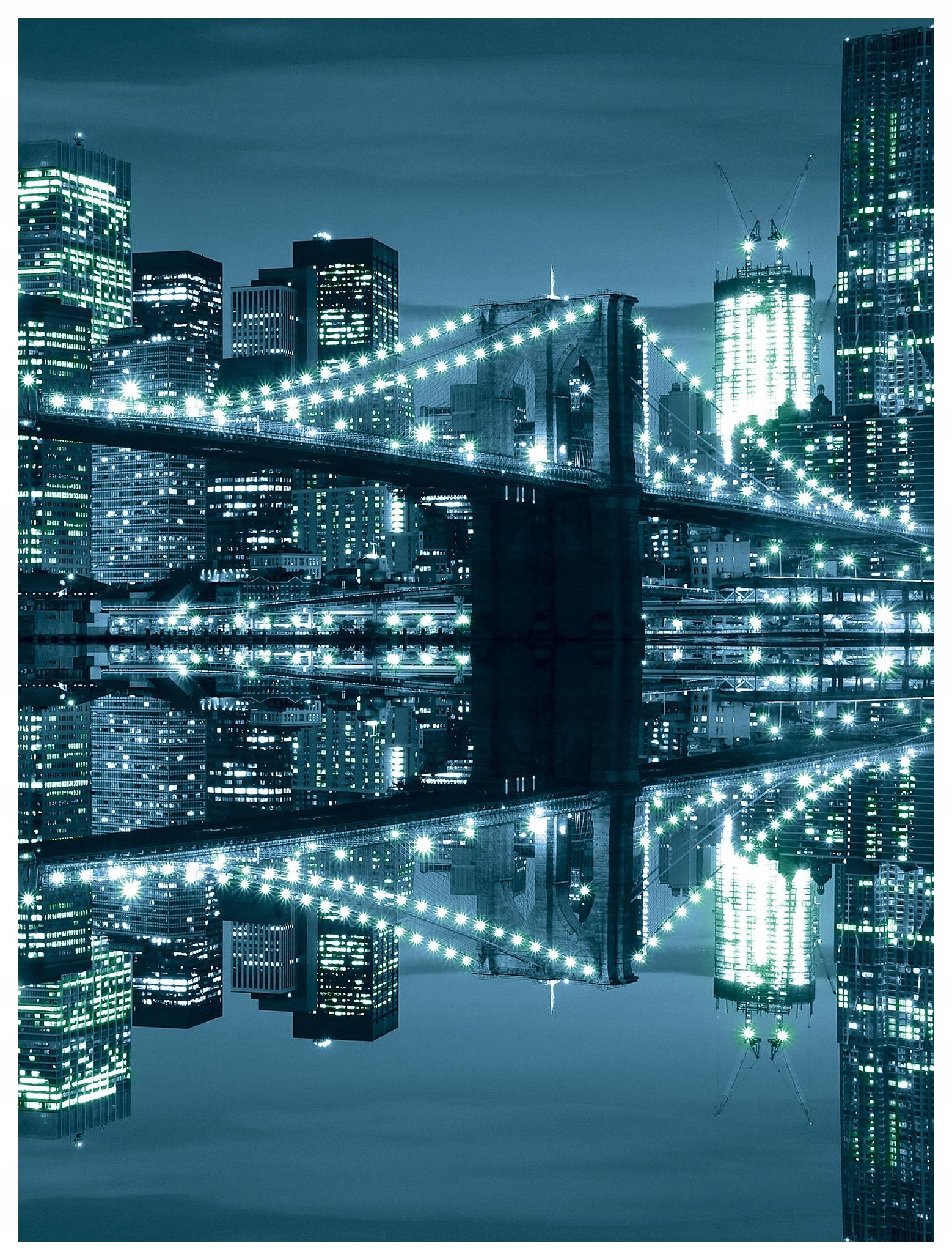 Fototapeta Brooklynský most v noci, New York, světla 206x275 lepidlo
