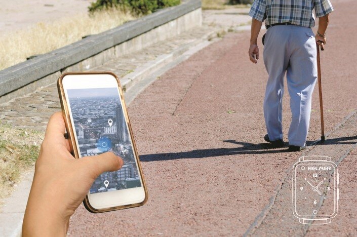 Helmer seniorské hodinky Lk 716 s Gps lokátorem/ dot. disp./ snímač srdeční