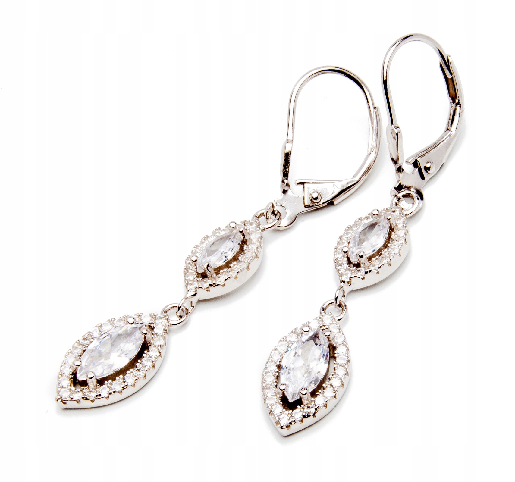 Stříbrné náušnice 925 s bílými zirkony