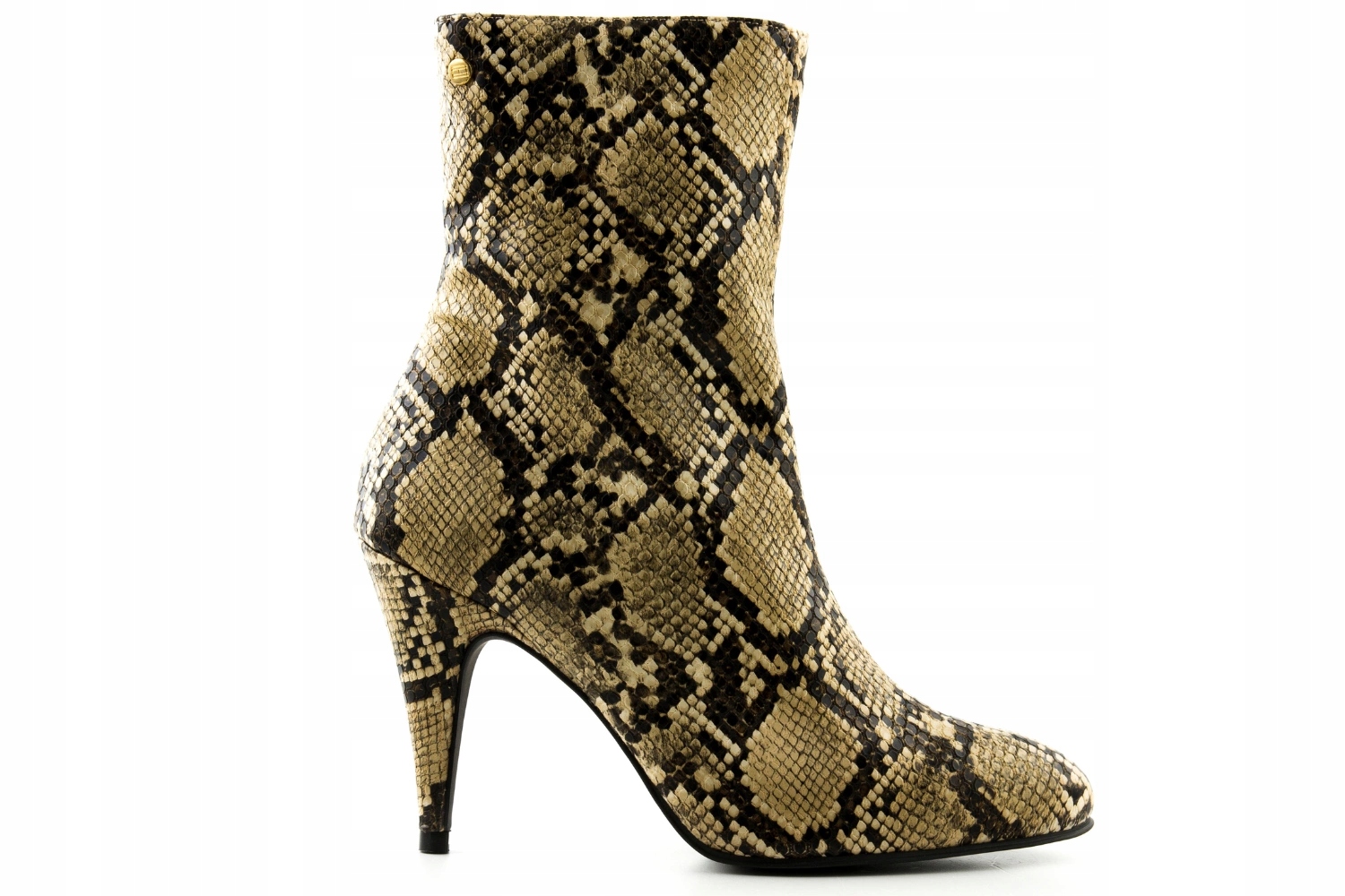 Kotníkové Boty boty Tommy Hilfiger dámské na podpatku, hadí kůže, zasouvací, velikost 38