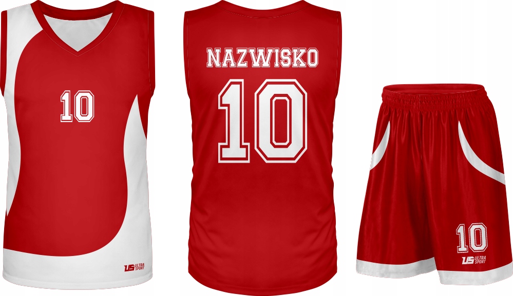 KOMPLET STRÓJ KOSZYKARSKI SPORTOWY KOSZ NADRUK Rozmiar niestandardowy