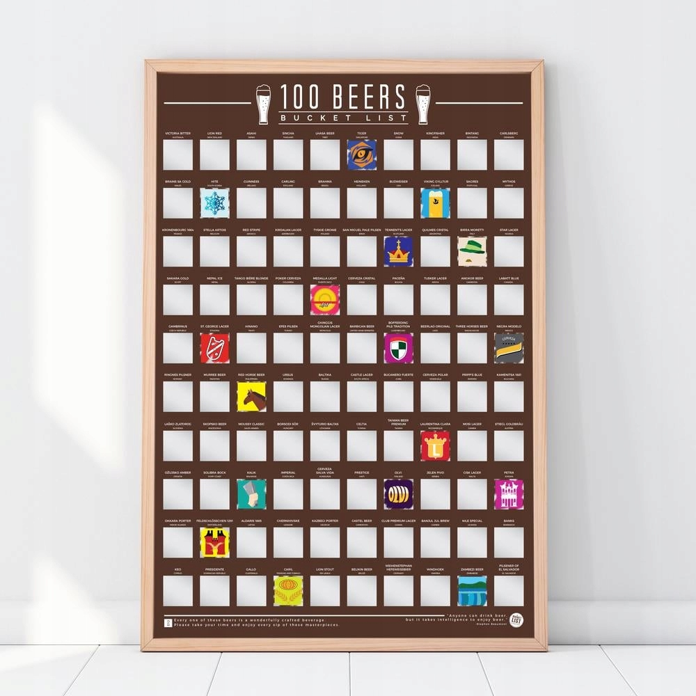

100 Piw, które trzeba spróbować Plakat Zdrapka
