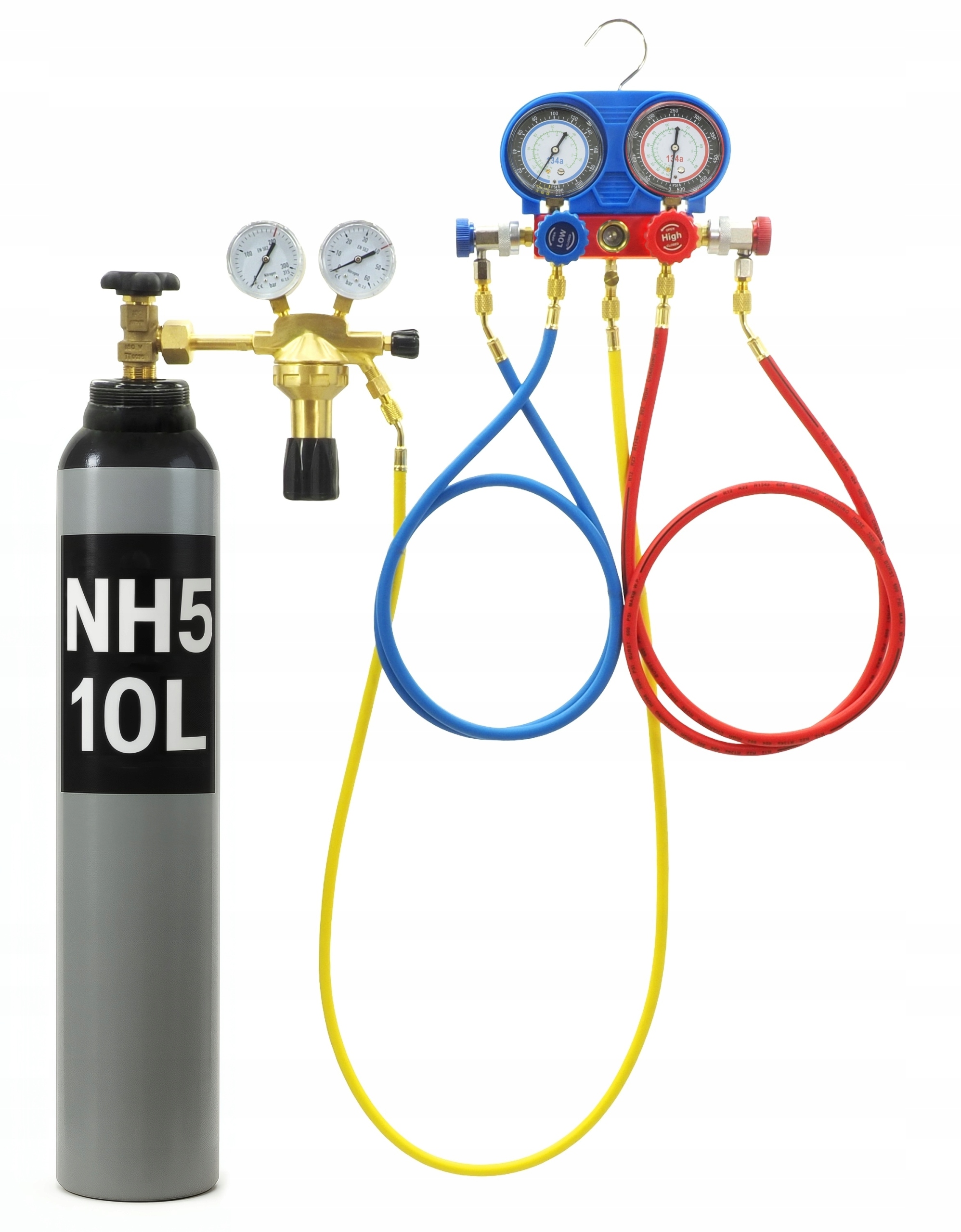 ZESTAW DO SPRAWDZANIA SZCZELNOŚCI KLIMATYZACJI R134A NH5 10L AZOT typ GCE