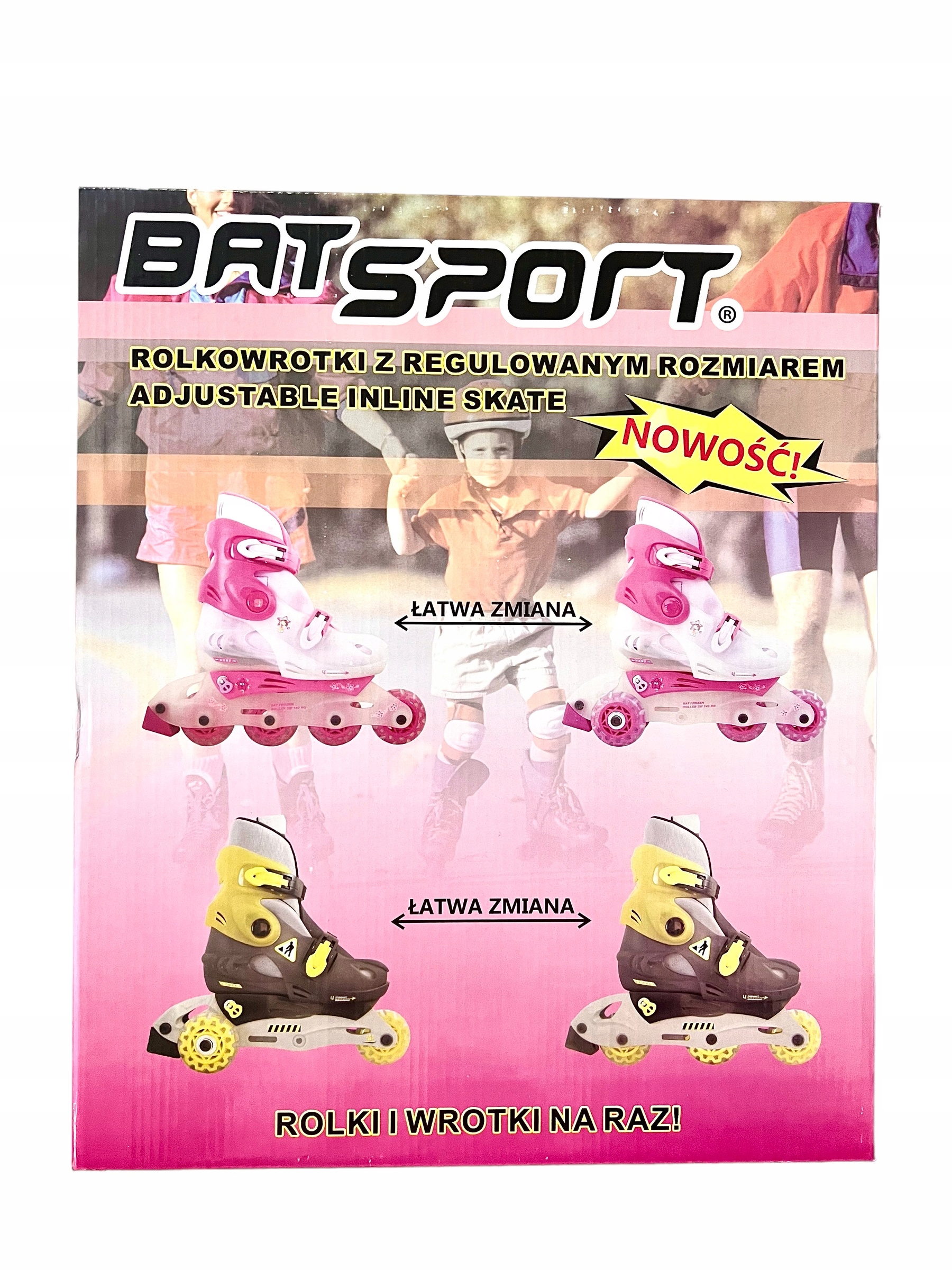 Rolkowrotki z regulacją BATSPORT rozm. M (34-37) Rozmiar 34-37