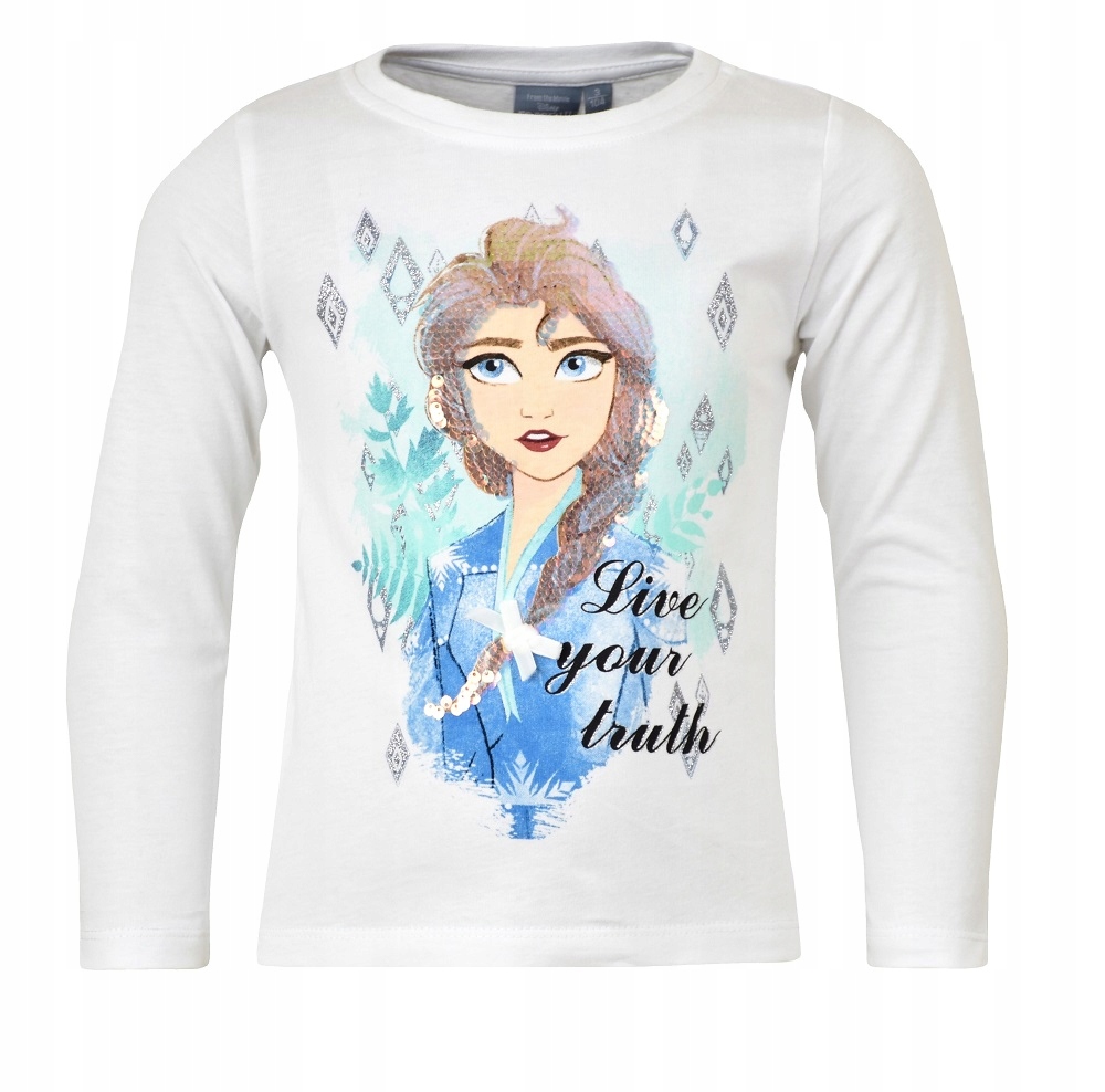 

bluzka t-shirt Kraina Lodu Frozen cekiny 122