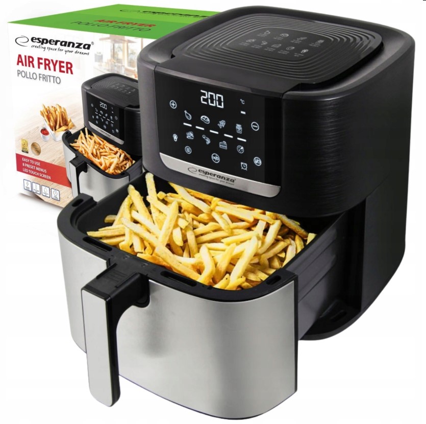 Duża Frytkownica Beztłuszczowa Powietrzna Air Fryer 8 Programów 1700 W 8 l
