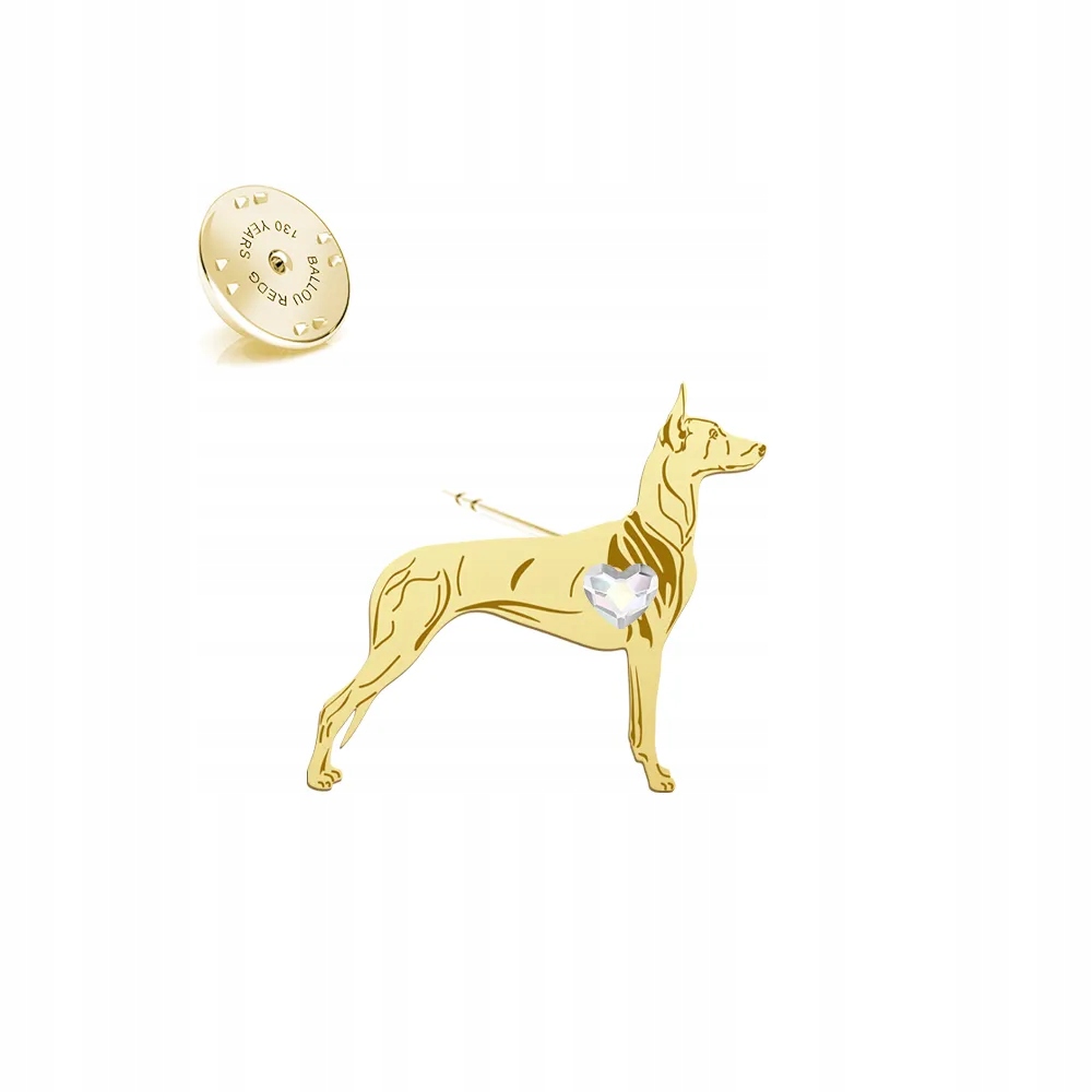 Odznak s pejskem Pharaoh Hound 925 Šperky Žena Dárek Dedikace