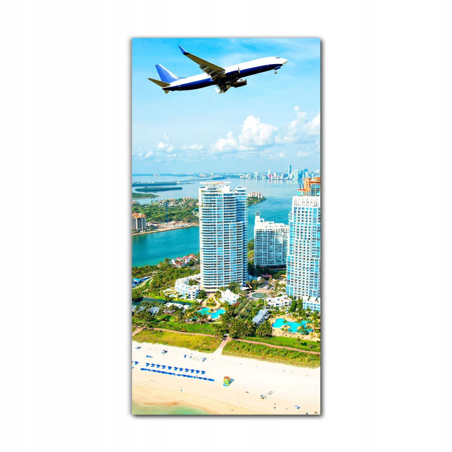 

Obraz szklany do sypialni 70x140 Samolot Floryda