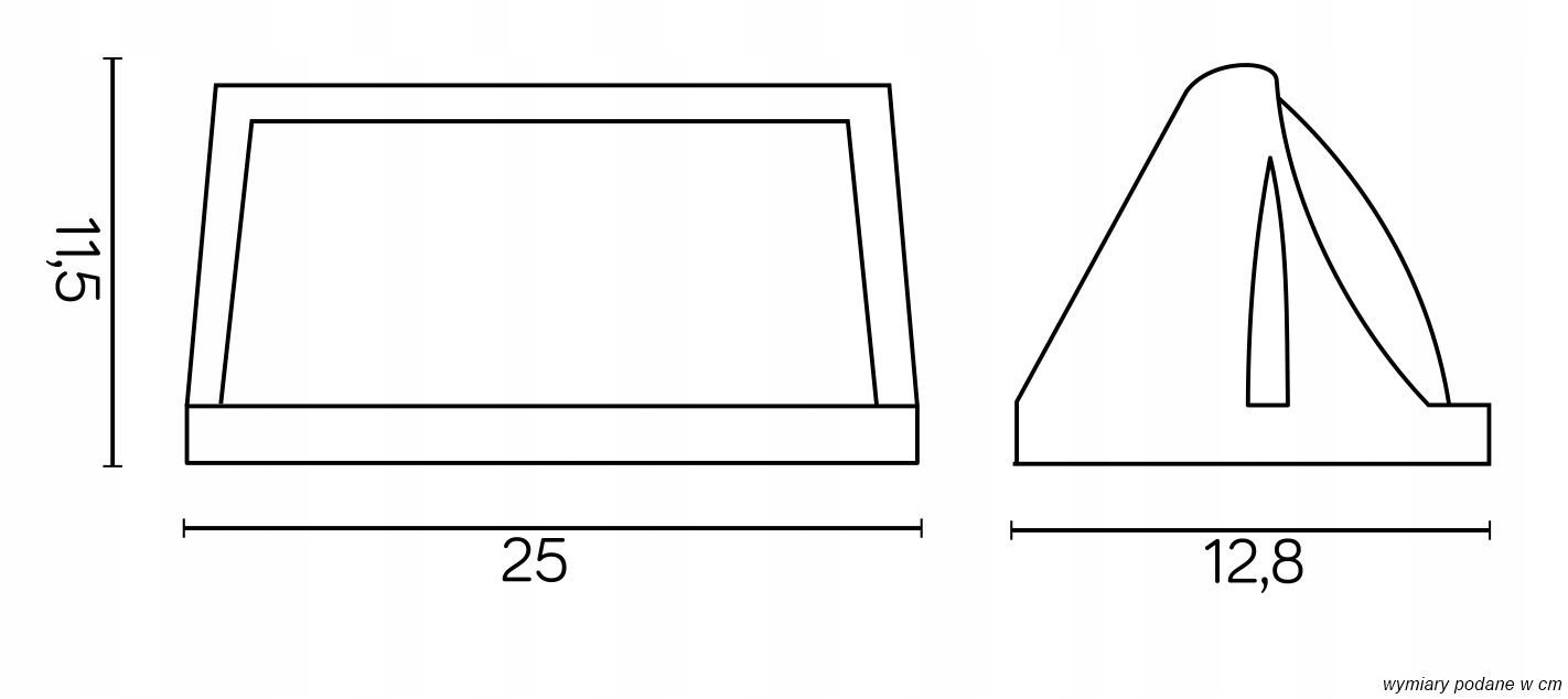 Srebrna lampa zewnętrzna ścienna kinkiet ogrodowy Informacje dodatkowe jednostronny kierunek światła
