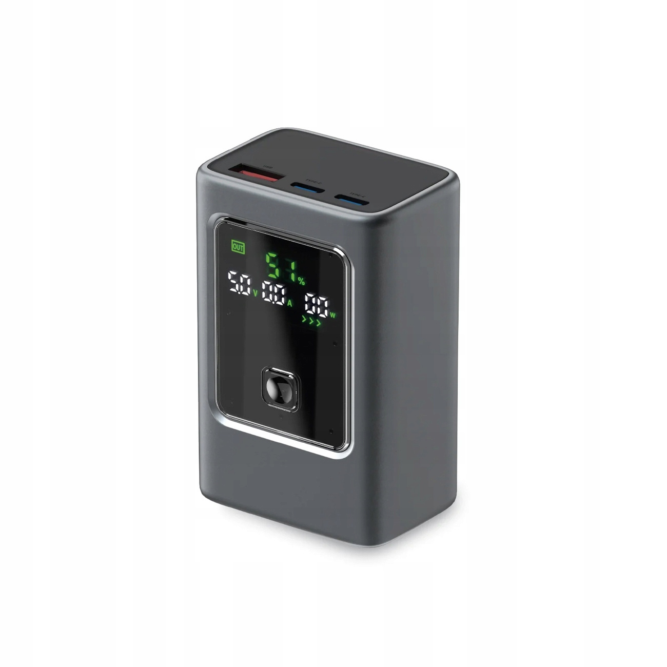 Powerbanka s displejom 10000 mAh Pd 35W LCD šedá