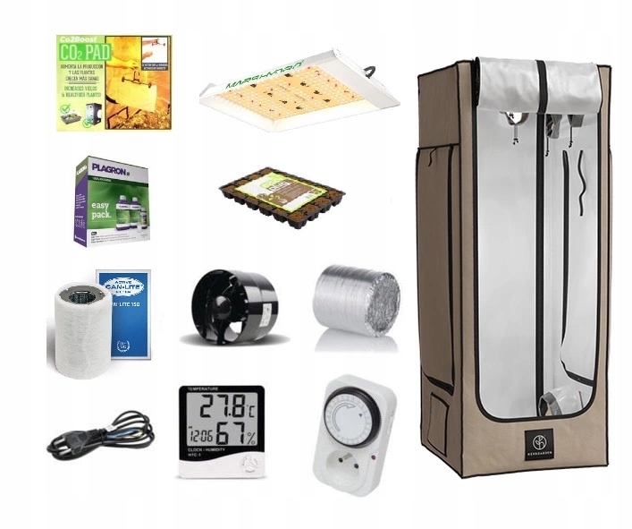 Growbox zestaw uprawowy grow tent Mars hydro ts600 Herbgarden 50x50x130cm