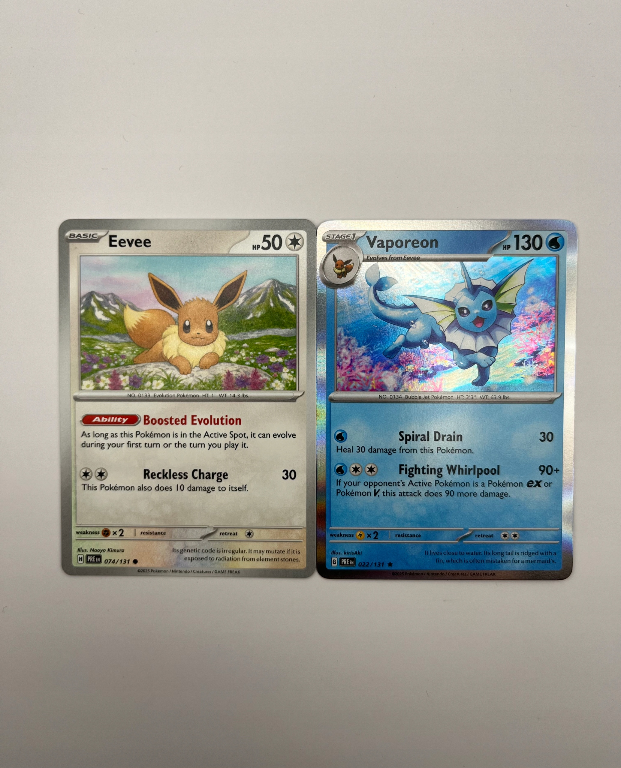 Karty Pokemon Tcg Eevee (074/131) Vaporeon (022/131) Pre
